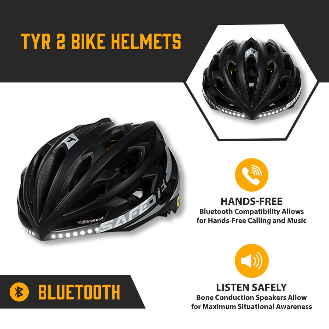 Safe-Tec TYR 2 Smart Bicycle Helmet